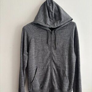 $280 Icebreaker Grey Merino Wool Zip Hoodie Large - XL